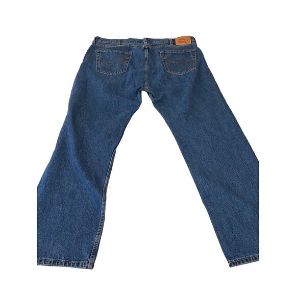 Levis 505 Mens Straight Leg Jeans W42 L30 Medium Wash Denim‎ - Picture 2 of 4